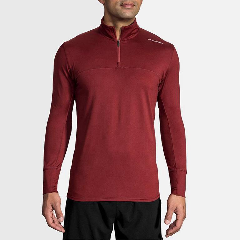 Brooks Dash Half Zip - Chaquetas Hombre - Rojas (QC1785469)